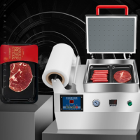 生鮮肉牛排肉類真空包裝機，小型海鮮貝類真空貼體包裝機