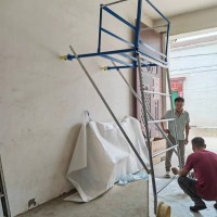 側壁式檢修梯車 軌道式導高爬梯 單邊軌道梯車