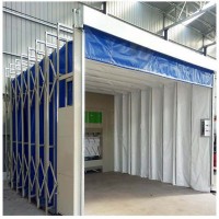 室外軌道伸縮房 露天移動噴漆房內部結構圖