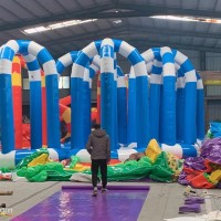 網紅戶外兒童充氣蹦極閉氣彈跳床廣場公園擺攤小型彈跳床游樂設備