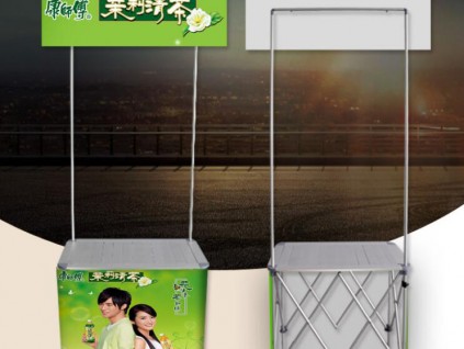西安PP促銷臺，西安拉網折疊促銷臺，西安食品飲料促銷桌制作