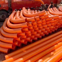 耐腐蝕CPVC電力管彎頭DN160 45度90度穿線管大弧彎