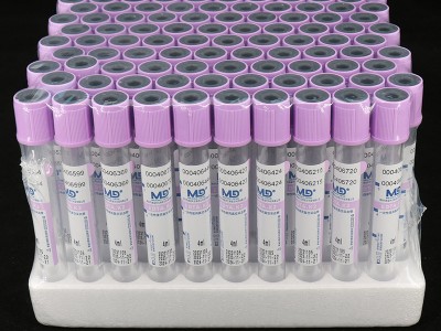 紫色管帽EDTA-K2抗凝PET真空采血管_抽血管_血常規管