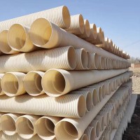 廠家供PVC雙壁波紋管 耐酸堿抗沉降排水排污/電纜保護專用管